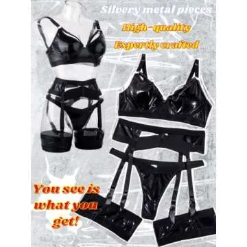 Kaei&Shi Sexy 4 Piece Lingerie Set for Women