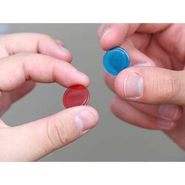 Regal Bingo Plastic Bingo Chips 500 Pcs - Clear Transparent Counters Game Chips Set for Board Game - Bingo Night - 3/4 Inch Assorted Colors