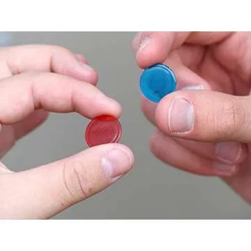 Regal Bingo Plastic Bingo Chips 500 Pcs - Clear Transparent Counters Game Chips Set for Board Game - Bingo Night - 3/4 Inch Assorted Colors