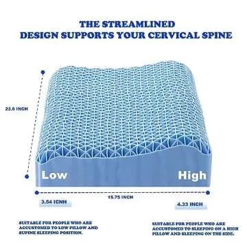 Berklan Supportive Pillow for Neck Shoulder Pain Relief 100% Elastic Grid Oversized Cool Ergonomic Pillow with Breathable Cover