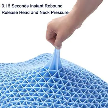 Berklan Supportive Pillow for Neck Shoulder Pain Relief 100% Elastic Grid Oversized Cool Ergonomic Pillow with Breathable Cover