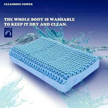 Berklan Supportive Pillow for Neck Shoulder Pain Relief 100% Elastic Grid Oversized Cool Ergonomic Pillow with Breathable Cover