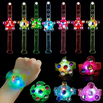 LED Light Up Fidget Spinner Bracelets 25 Pack