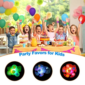 LED Light Up Fidget Spinner Bracelets 25 Pack