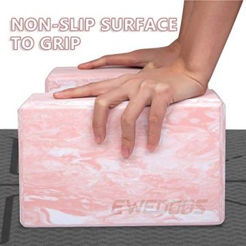 Ewedoos Eco Friendly Yoga Blocks 2 Pack - Non-Slip Set