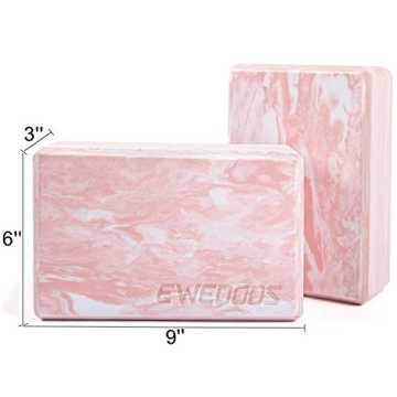 Ewedoos Eco Friendly Yoga Blocks 2 Pack - Non-Slip Set