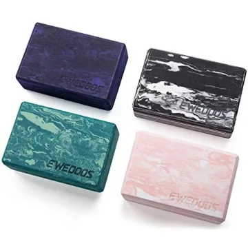 Ewedoos Eco Friendly Yoga Blocks 2 Pack - Non-Slip Set