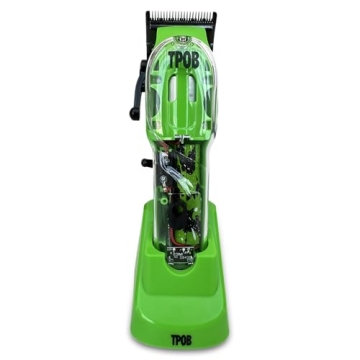 TPOB Slime 2 Barber Hair Clippers for Men 6800 RPM with Matte Green Case and X Fade Blade