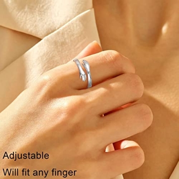 Yesteel Sterling Silver Hug Rings for Teen Girls