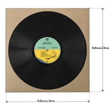 TunePhonik 12-inch Vinyl Record LP Jackets | 25 Pack of Kraft Finish Covers