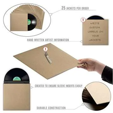 Durable Kraft Record Jackets - Protect Your Vinyl - 25 Pack