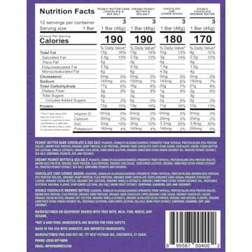 Raw Rev Vegan Protein Bars Variety Pack - Healthy, Gluten-Free Protein Snack