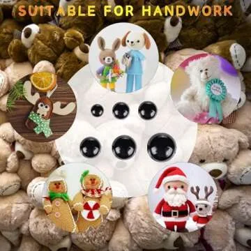 Vanblue Safety Eyes 150Pcs 6-12 mm Plastic Safety Eyes with Washers Craft Eyes for Amigurumi Stuffed Animal Crochet Projects Teddy Bear Puppet Toys DIY Crafts Making Halloween Decorations