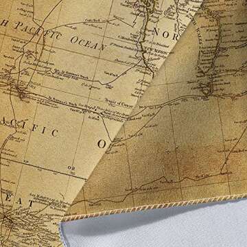 Old World Map Tapestry, Vintage World Map Geographical Distribution Tapestry Wall Hanging, Brown Historical Atlas Educational World Map Poster for Wall Classroom Bedroom Living Room Office 60x40 Inch