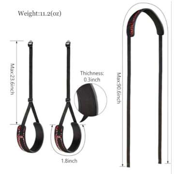 Bed Bondage Restraints Kit for Couples Sex Wrist and Ankle Straps Adult Play Queen Size Bed Bondaged Rope Cord & Rope Leg Spreader Bar for Bedroom Soft Handcuff Toys Women Bondaged Kit Sweatshirt