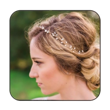 Catery Bride Wedding Headband Pearl Hair Vine Bridal Headpiece Hair Accessories for Women and Girls ...