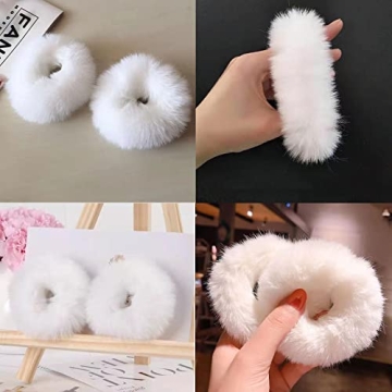 Faux Fur Hair Scrunchies - Stylish & Comfy Hair Ties for Women