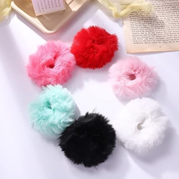 Faux Fur Hair Scrunchies - Stylish & Comfy Hair Ties for Women