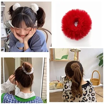 Faux Fur Hair Scrunchies - Stylish & Comfy Hair Ties for Women