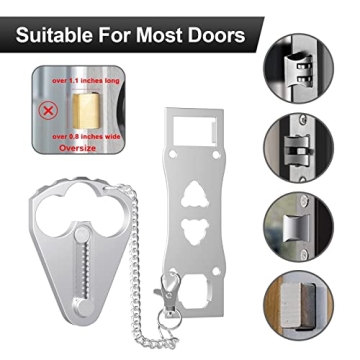 Portable Door Lock for Hotel Door Safety and Security