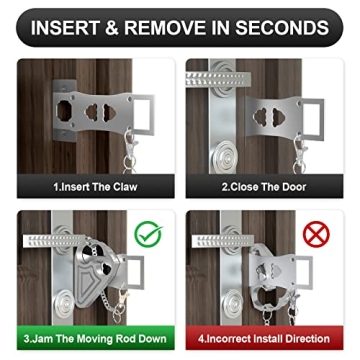 Portable Door Lock for Hotel Door Safety and Security