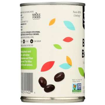 Fat-Free Unsalted Black Beans for Healthy Eating