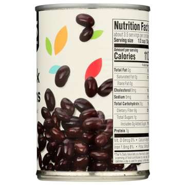 Fat-Free Unsalted Black Beans for Healthy Eating