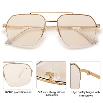 Trendy Aviator Sunglasses for Men and Women by SOJOS