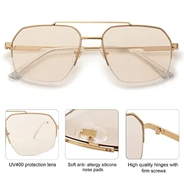 Trendy Aviator Sunglasses for Men and Women by SOJOS