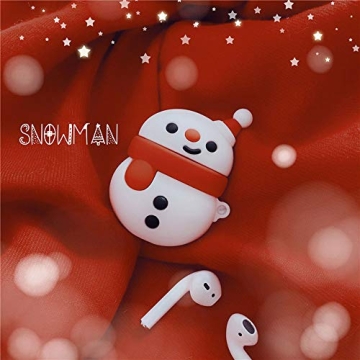 Cute Christmas Snowman Airpods Case for Girls and Women