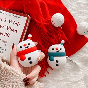 Cute Christmas Snowman Airpods Case for Girls and Women