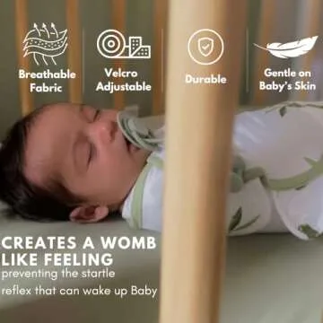 BAREMINE Newborn Swaddle - Baby Swaddles 0-3 Months - 3 Pack Premium Cotton Swaddle Blankets - Baby Gifts for Boys Girls - Gender Neutral Baby Gift - Velcro Swaddle - Baby Wrap -100% Cotton