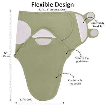 BAREMINE Newborn Swaddle - Baby Swaddles 0-3 Months - 3 Pack Premium Cotton Swaddle Blankets - Baby Gifts for Boys Girls - Gender Neutral Baby Gift - Velcro Swaddle - Baby Wrap -100% Cotton