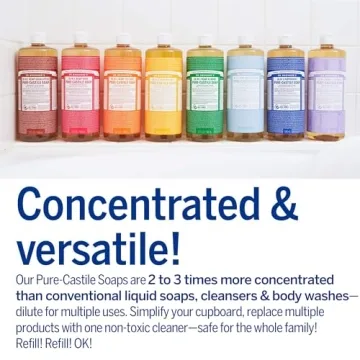Dr. Bronner's Peppermint Soap - Eco-Friendly 18-in-1 Cleaner