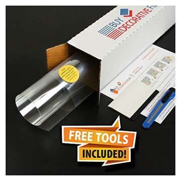 BDF S4MC Window Film Security and Safety 4 Mil Clear - 24in X 13ft