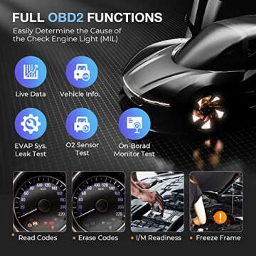 2025 Autel ML629 OBD2 Scanner ABS SRS Engine Transmission Diagnoses OBD II Full Functions Upgraded Version of AL519/AL619/ ML619 for DIYers Professionals