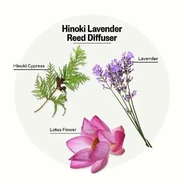 Apotheke Luxury Reed Diffuser - Hinoki Lavender Scented Oil