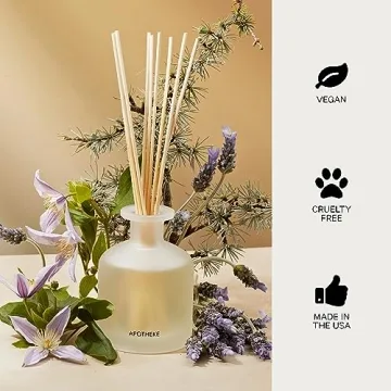 Apotheke Luxury Reed Diffuser - Hinoki Lavender Scented Oil