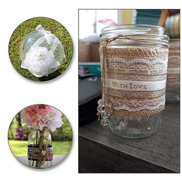 Elegant 40 Yards White Lace Ribbon for Weddings & Crafts