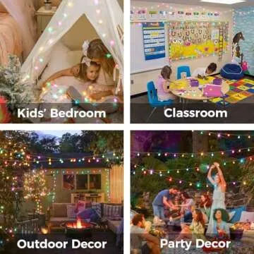 Suddus 33ft USB Pastel String Lights with Timer