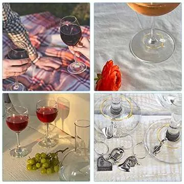 PATIKIL 20mm Wine Glass Charm Ring, 100 Pack Metal Earring Beading Hoop Open Jump Rings for DIY Jewelry Earring Making, Golden