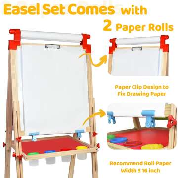 Adjustable Joyooss Kids Art Easel with 100+ Supplies
