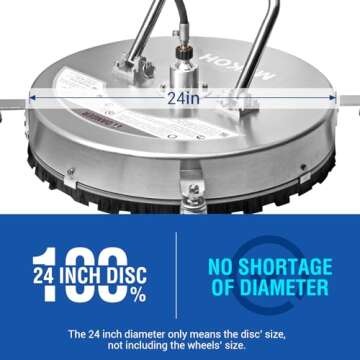 MEKOH 24" Surface Cleaner for Efficient Pressure Washing