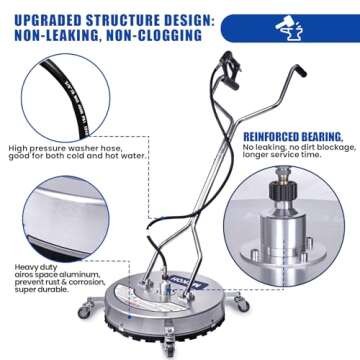 MEKOH 24" Surface Cleaner for Efficient Pressure Washing