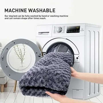 Deluxe Plush Dog Bed - Washable & Comfy Design