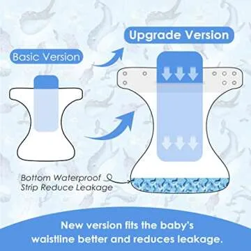 wegreeco Cloth Diapers 5 Pack with 5 Inserts, Washable Cloth Diapers for Babies, One Size Adjustable Reusable Diapers Baby (Ocean Adventure)