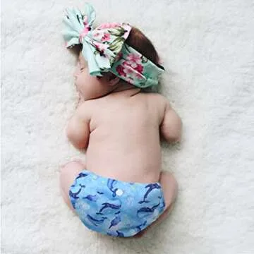 wegreeco Cloth Diapers 5 Pack with 5 Inserts, Washable Cloth Diapers for Babies, One Size Adjustable Reusable Diapers Baby (Ocean Adventure)