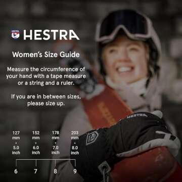 Hestra Women's Heli Ski Female Mitt – Leather Mitts for Skiing and Snowboarding