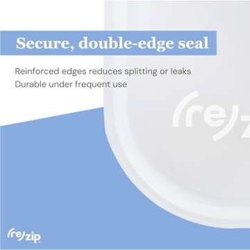 rezip 5-Pack Flat Reusable Lunch Bags | BPA-Free, Food Grade, Leakproof, Freezer and Dishwasher Safe | 5 Sandwich/Lunch Bags (3.5 Cup / 28-Ounce) | Multicolor