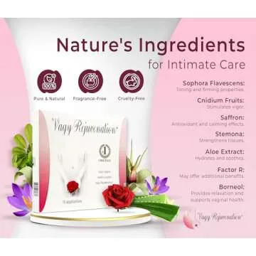 Vagy Rejuvenation® Herbal Gels for Vaginal Tightening, 10 Application Pack Natural Moisturizer for Dryness, pH Balance Support, Botanical Ingredients